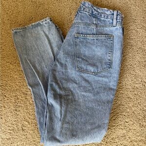Good American 90s-Inspired Distressed Straight Jeans - Size 10/30